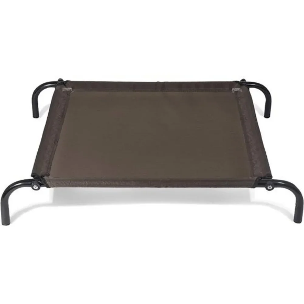 Reinforced & Elevated Cot Dog Bed w/ High-Airflow Cooling - Espresso, Small